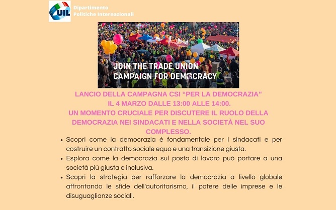 Campagna CSI “Per la Democrazia”